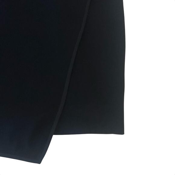 MM LaFleur The Tory Dress Cap Sleeve Faux Wrap Black Women's Size 14 - Picture 7 of 10